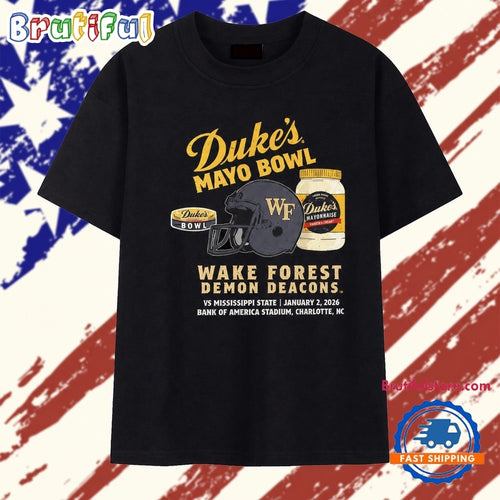 Original Wake Forest Demon Deacons 2026 Dukes Mayo Bowl T Shirt
