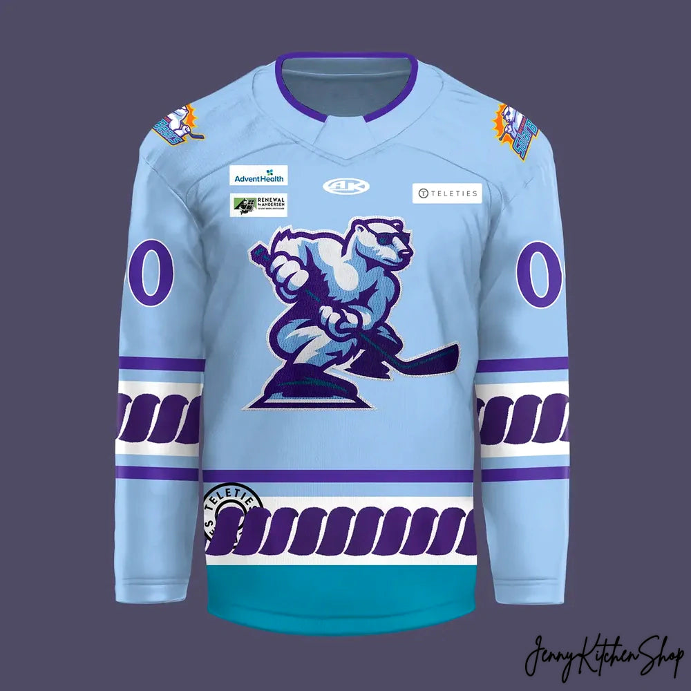 Orlando Solar Bears Celebrating Women in Hockey Night 2025 Jersey