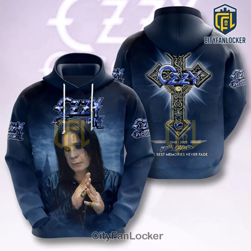 Ozzy Osbourne Best Memories Never Fade Dark Blue Hoodie