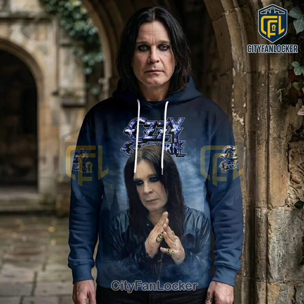 Ozzy Osbourne Best Memories Never Fade Dark Blue Hoodie