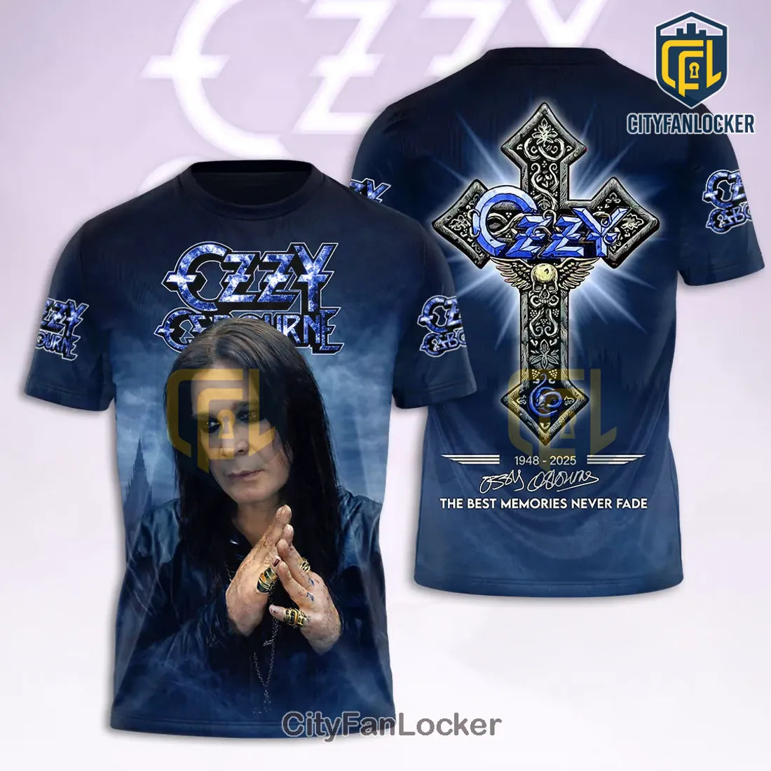 Ozzy Osbourne Best Memories Never Fade Dark Blue Hoodie
