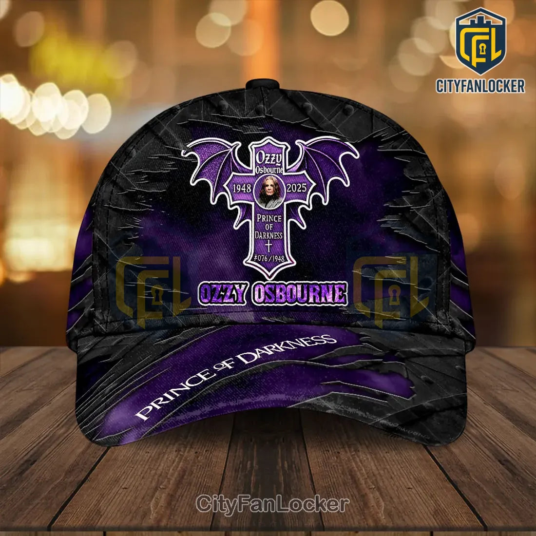 Ozzy Osbourne Prince of Darkness 1948-2025 Tribute Collectible Baseball Cap