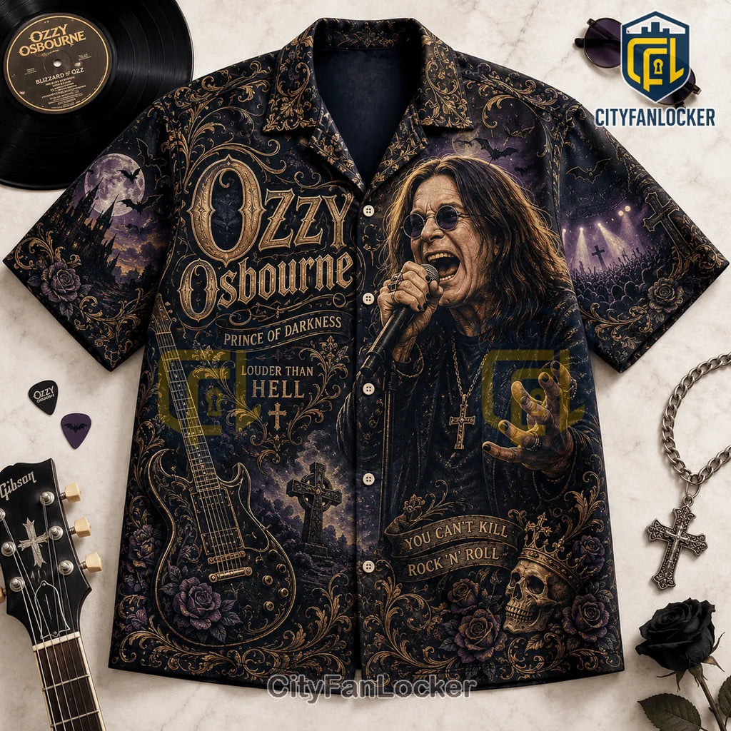 Ozzy Osbourne Prince of Darkness Vintage Hawaiian Shirt