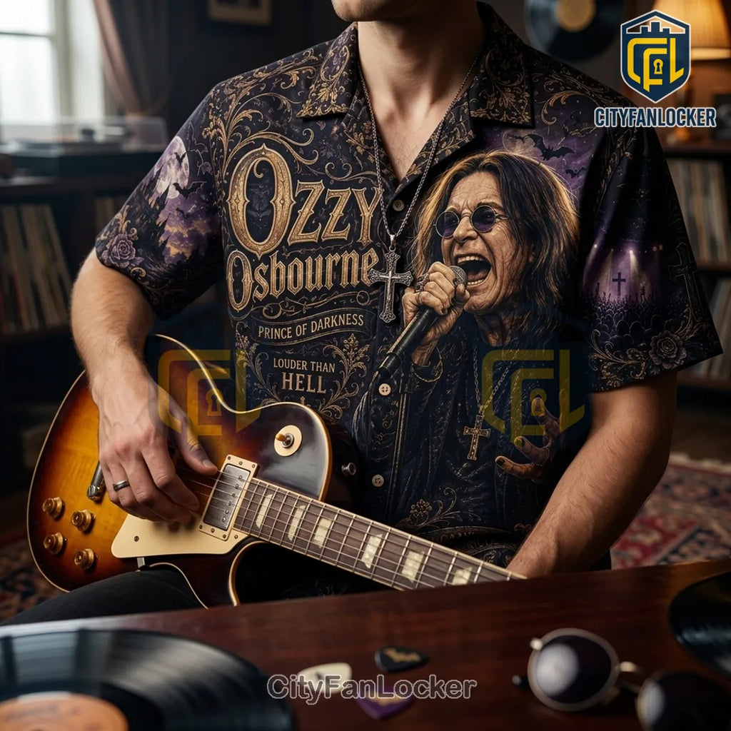 Ozzy Osbourne Prince of Darkness Vintage Hawaiian Shirt
