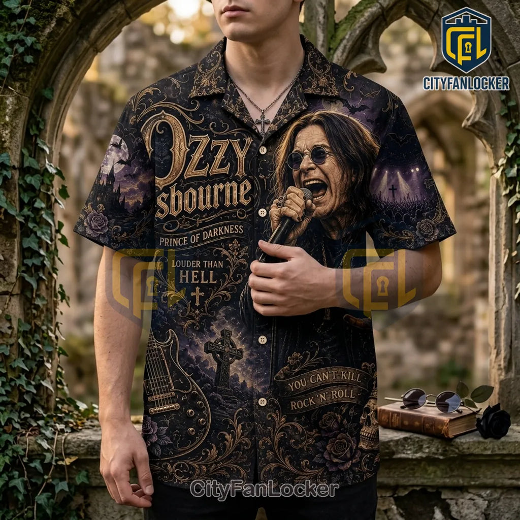Ozzy Osbourne Prince of Darkness Vintage Hawaiian Shirt