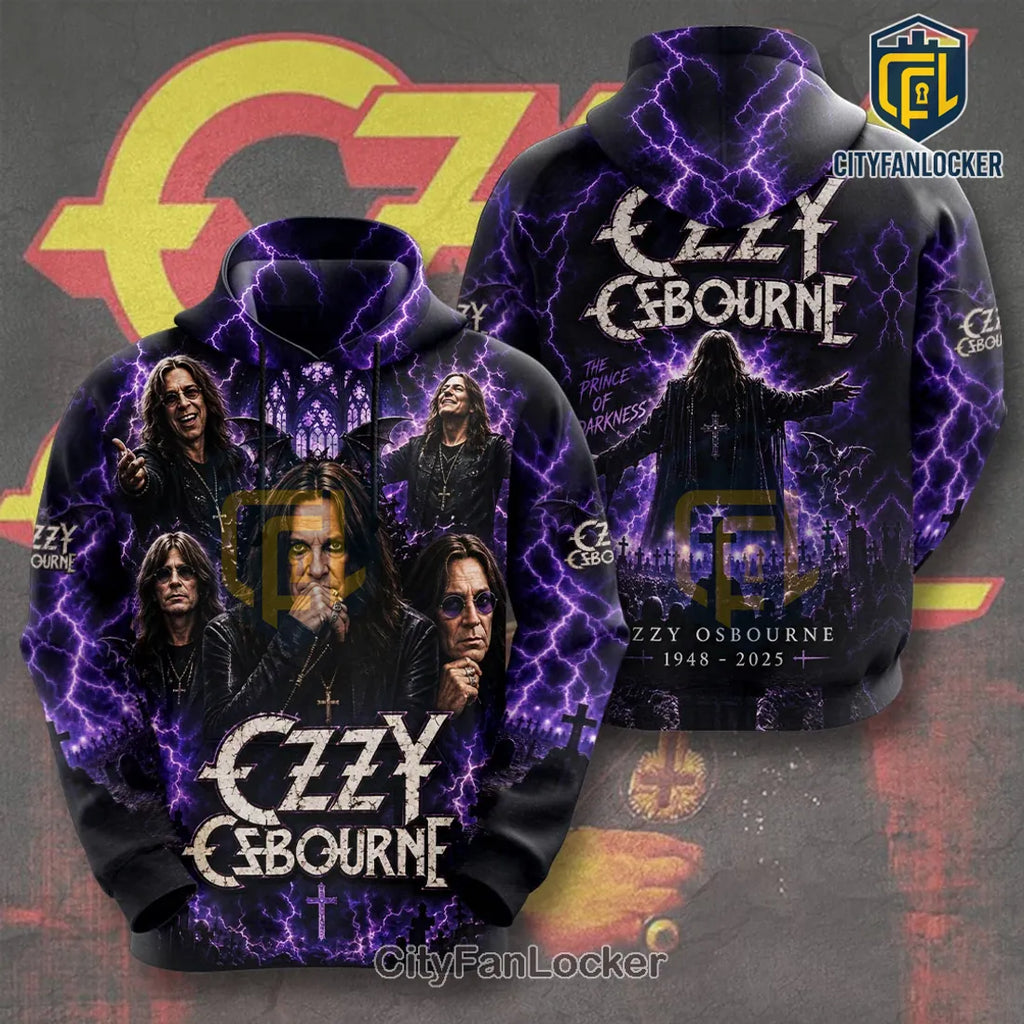 Ozzy Osbourne Purple Lightning Pullover Hoodie