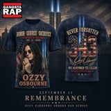 Ozzy Osbourne Twin Towers Tribute 343 Remembering September 11 3D Shirt