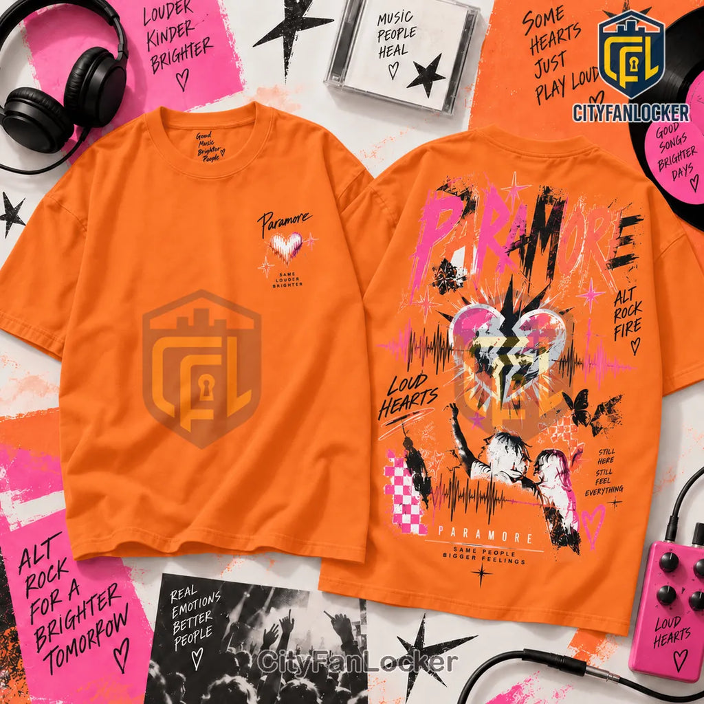 Paramore Loud Hearts Black Shirt