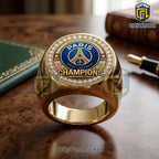 Paris Saint-Germain Champions 2025 2026 Engraved Gold Ring
