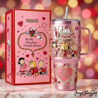 Peanuts Be My Valentine Charlie Brown For Love Tumbler