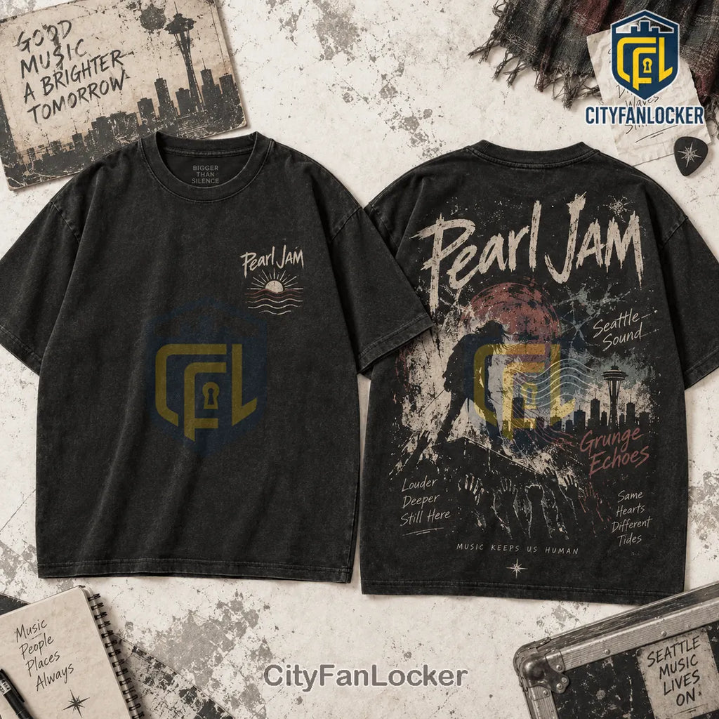 Pearl Jam Seattle Grunge Echoes Cotton Shirt