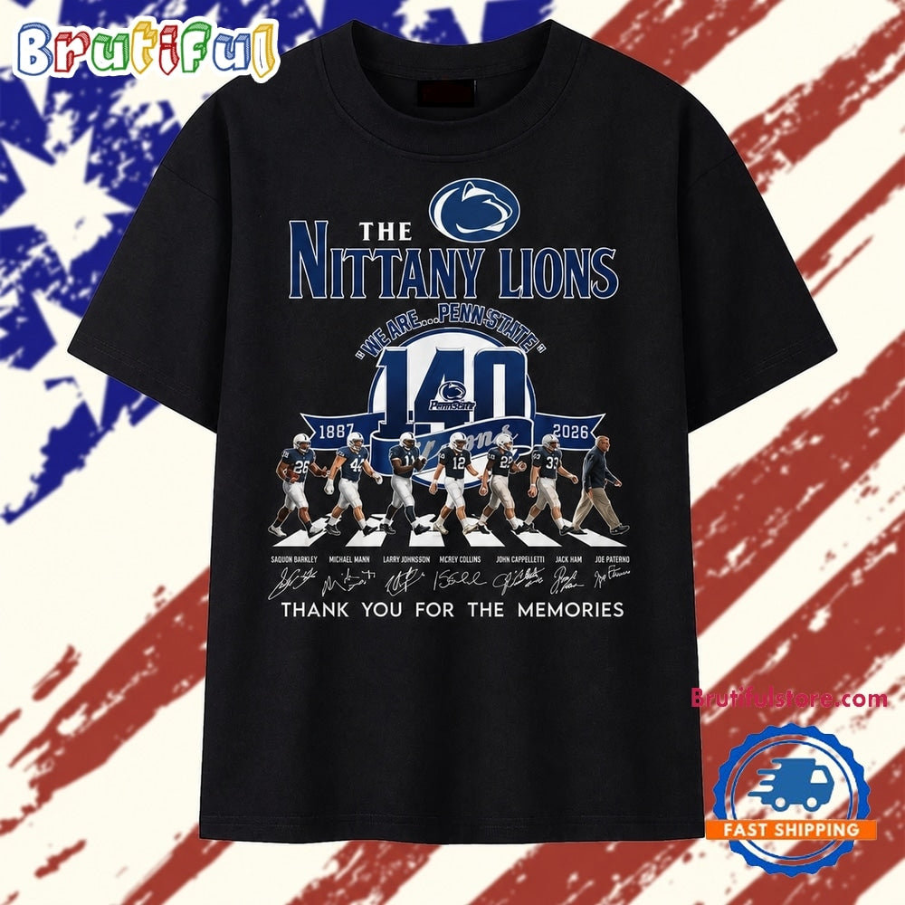 Penn State Nittany Lions 140 Years Abbey Road Style Graphic T Shirt
