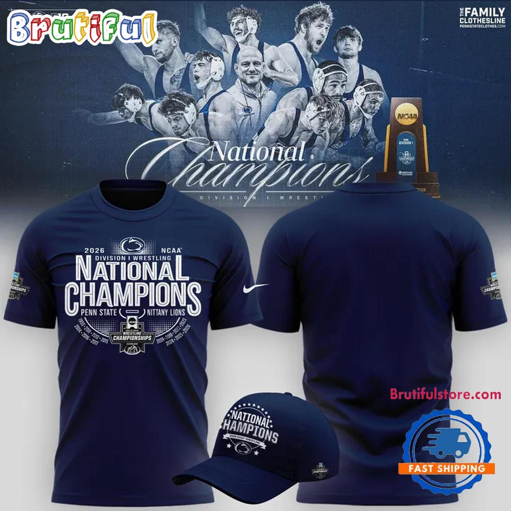 Penn State Nittany Lions 2026 NCAA Wrestling National Champions Special New T Shirt