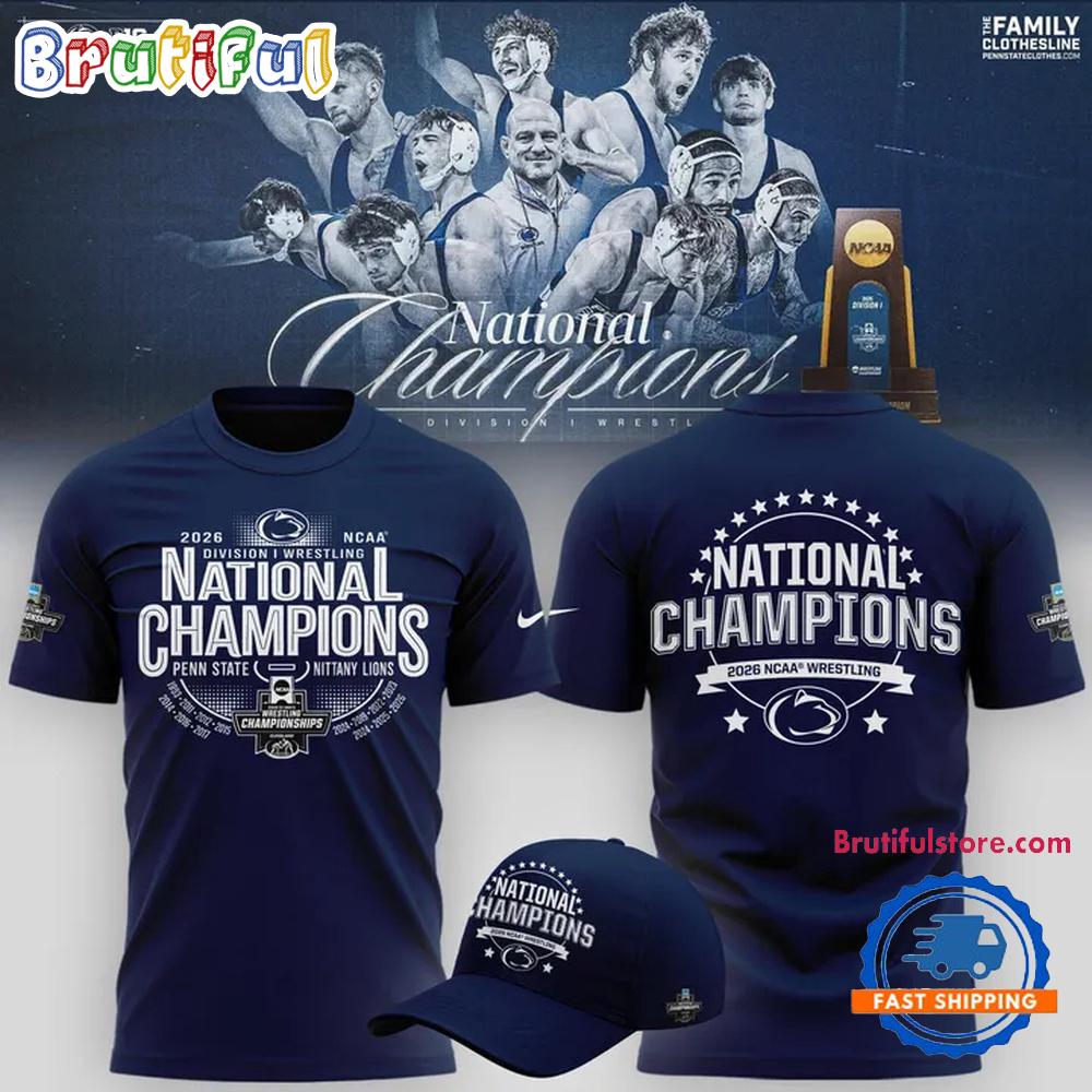 Penn State Nittany Lions 2026 NCAA Wrestling National Champions T Shirt
