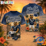 Penn State Nittany Lions NCAA Mascot Beach Vibes Sports Limited Edition 3D Shirt