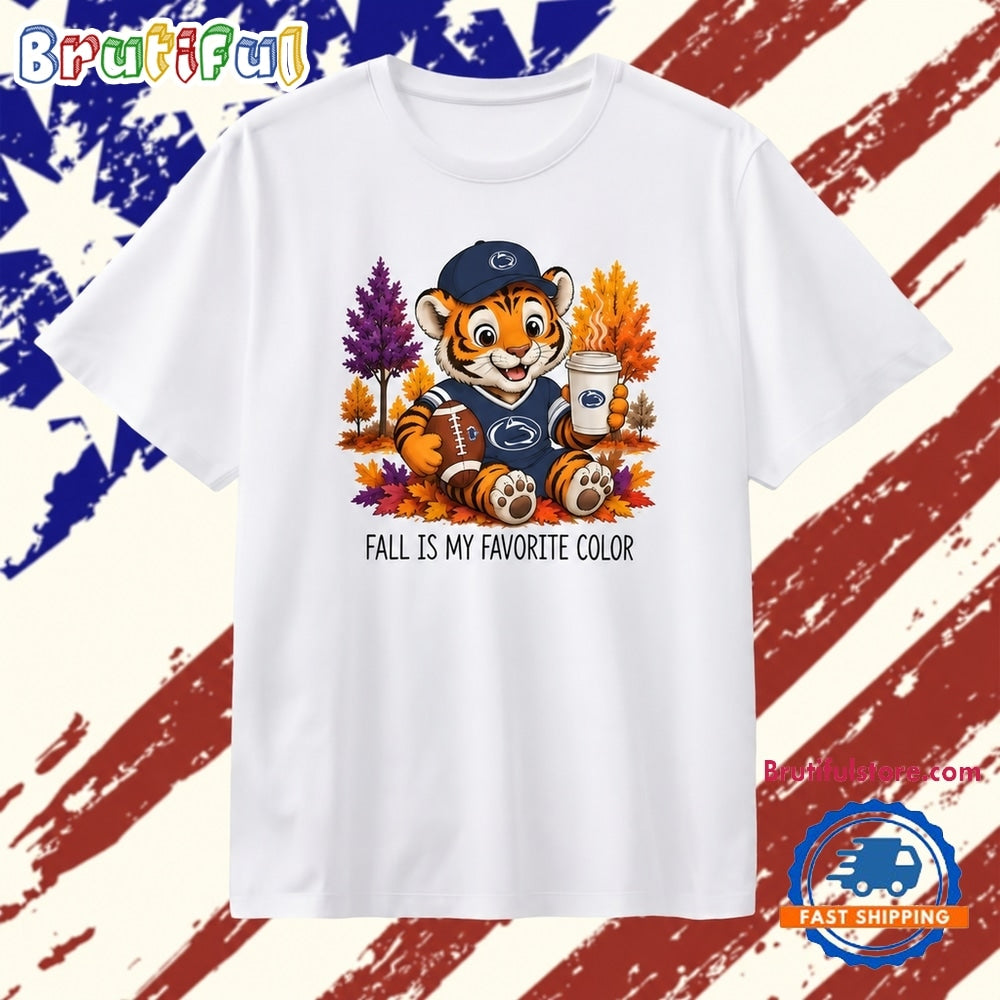 Penn State Nittany Lions Tiger Fall Is My Favorite Color T Shirt