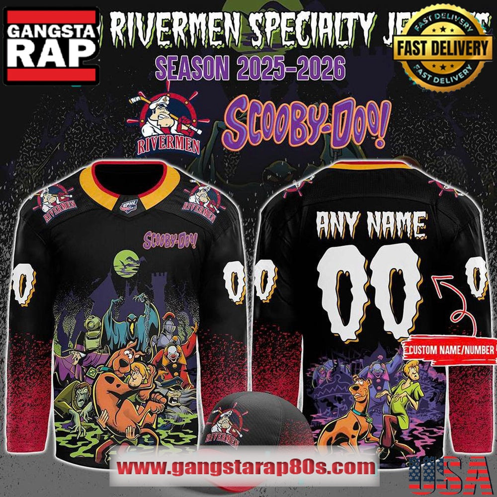 Peoria Rivermen x Scooby-Doo Night 2025 Custom Hockey Jersey