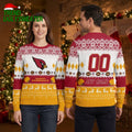 Personalized Arizona Cardinals Football Field Custom Name And Number Ugly Christmas Sweater