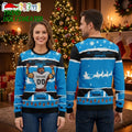 Personalized Carolina Panthers Football Player Custom Name And Number Ugly Christmas Sweater