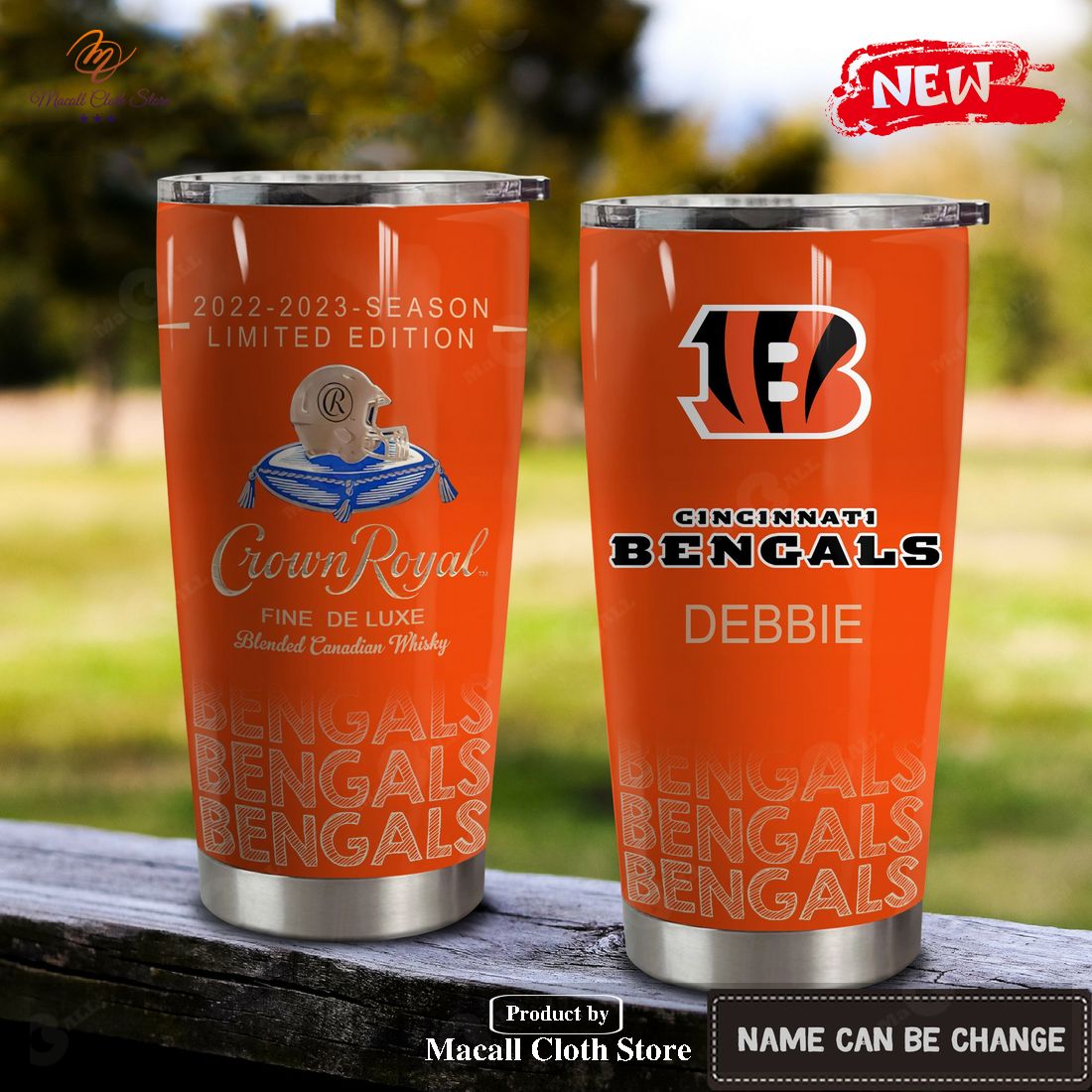 Personalized Crown Royal x Cincinnati Bengals 2023 Limited Edditions Tumbler Cup