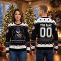 Personalized Dallas Cowboys Skeleton Football Mascot Custom Name And Number Ugly Christmas Sweater