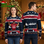 Personalized Houston Texans Football Player Custom Name And Number Ugly Christmas Sweater