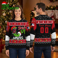 Personalized Los Angeles Angels Grinch Drink Up Custom Name And Number Ugly Christmas Sweater