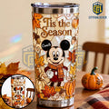 Personalized Mickey Mouse Autumn Leaves Stainless Steel Tumbler