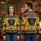 Personalized Milwaukee Brewers Est 1969 Custom Name Ugly Christmas Sweater