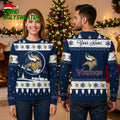 Personalized Minnesota Vikings Norseman Mascot Custom Name Ugly Christmas Sweater