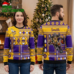 Personalized Minnesota Vikings Viking Warrior Custom Name Ugly Christmas Sweater