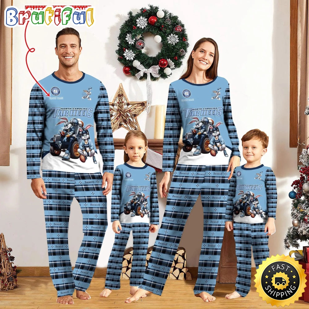 Personalized NCAA North Carolina Tar Heels Pajamas For Family