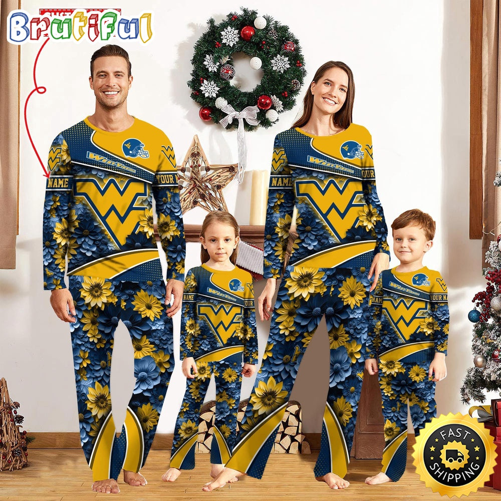 Personalized NCAA West Virginia Mountaineers Pajamas For Family Pajamas Sport Fans