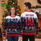 Personalized New England Patriots Icicle Logo Custom Name And Number Ugly Christmas Sweater