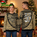 Personalized New Orleans Saints Football Helmet Custom Name And Number Ugly Christmas Sweater