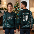 Personalized Philadelphia Eagles Mascot Custom Name And Number Christmas Sweater