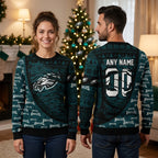 Personalized Philadelphia Eagles Mascot Custom Name And Number Christmas Sweater