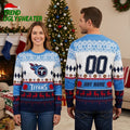 Personalized Tennessee Titans Playing Field Custom Name And Number Ugly Christmas Sweater