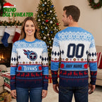 Personalized Tennessee Titans Playing Field Custom Name And Number Ugly Christmas Sweater