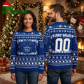 Personalized Toronto Maple Leafs Hockey Logo Custom Name And Number Ugly Christmas Sweater