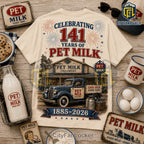 Pet Milk 141 Years Anniversary Vintage Cream T-Shirt