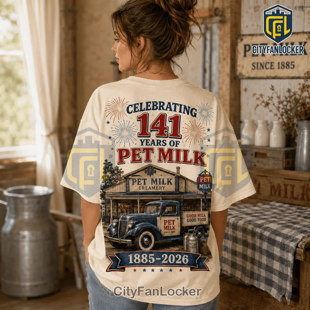 Pet Milk 141 Years Anniversary Vintage Cream T-Shirt