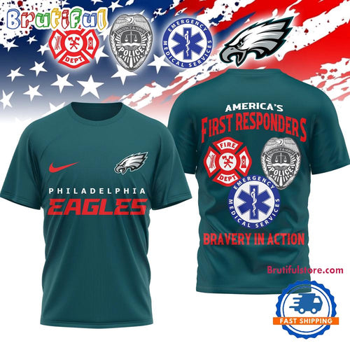 Philadelphia Eagles 2026 NFL First Responders Limited 3D Shirt