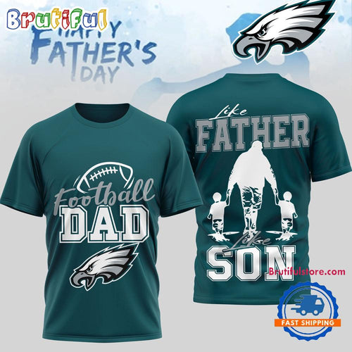 Philadelphia Eagles 2026 NFL Happy Father Day New Design 3D T Shirt