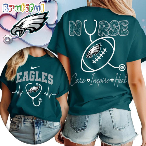 Philadelphia Eagles 2026 NFL Nurse Care Inspire Heal Unisex 3D Shirt