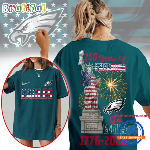 Philadelphia Eagles 2026 NFL Statue Of Liberty 250th Anniversary Unisex 3D Shirt