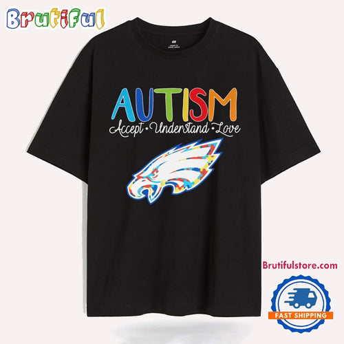 Philadelphia Eagles Autism Accept Understand Love New T Shirt
