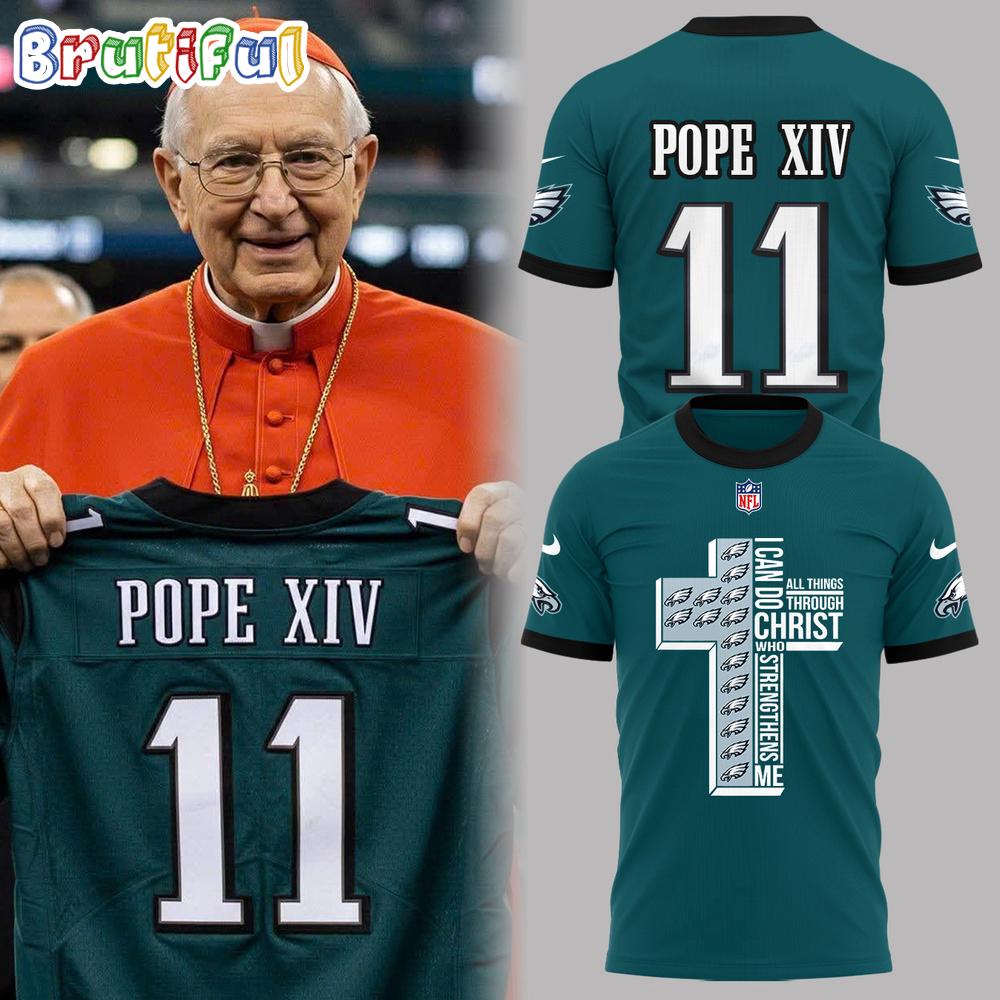 Philadelphia Eagles Football Leo XIV 2025 T Shirt