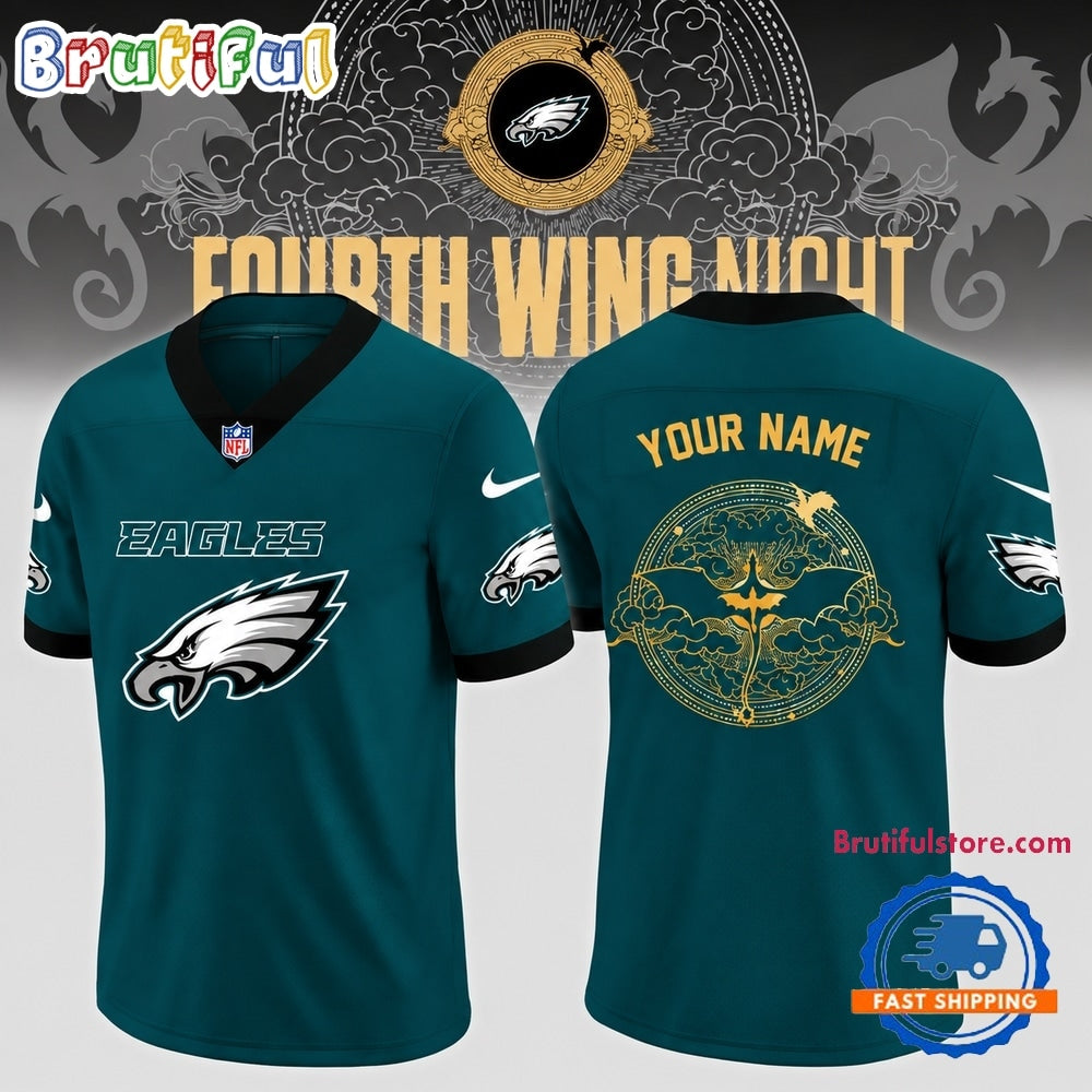 Philadelphia Eagles Fourth Wing Night 2026 Custom Football Jersey
