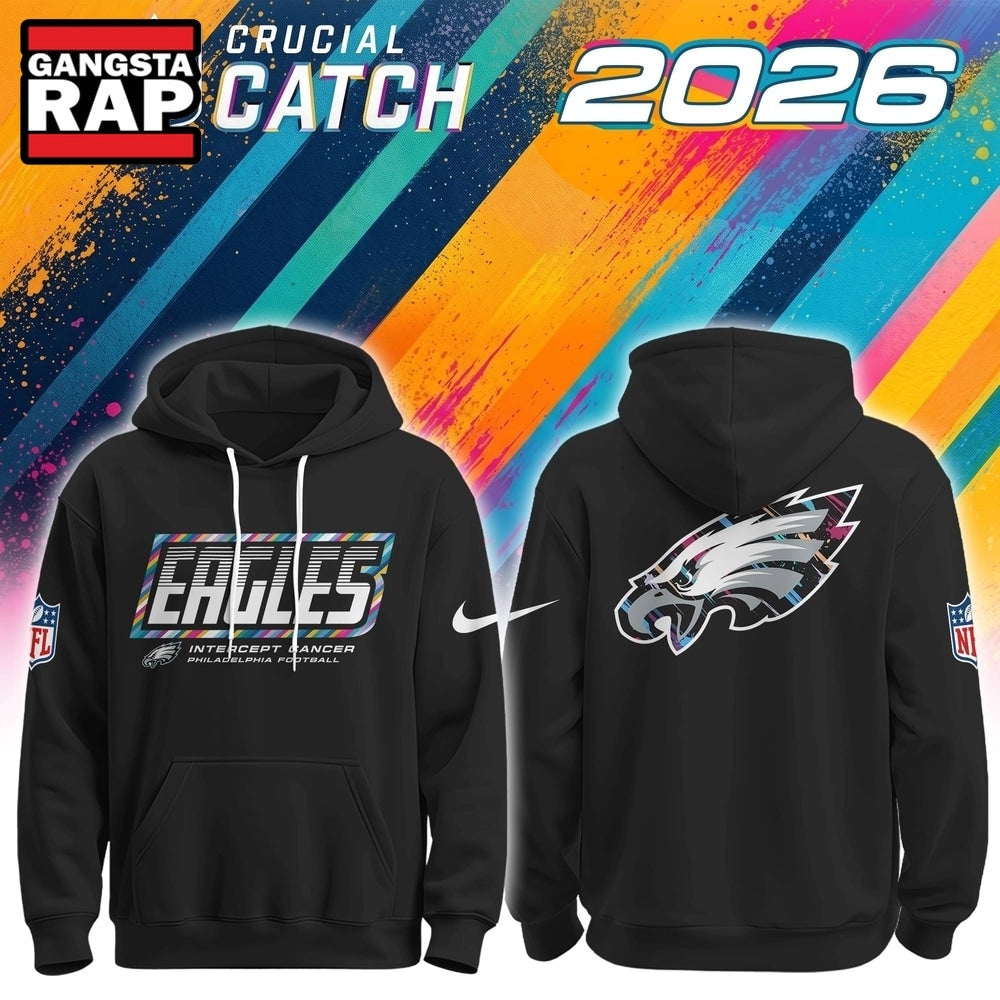 Philadelphia Eagles NFL 2026 Crucial Catch Limited Edition Black Hoodie